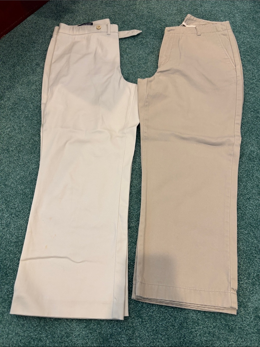 Lands End Women Size 6 Khaki Pants Bundle Light & Dark Tan Casual Workwear